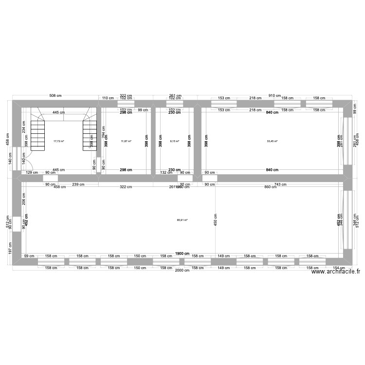 RDC IMMEUBLE MARANGE REV1-1. Plan de 5 pièces et 158 m2