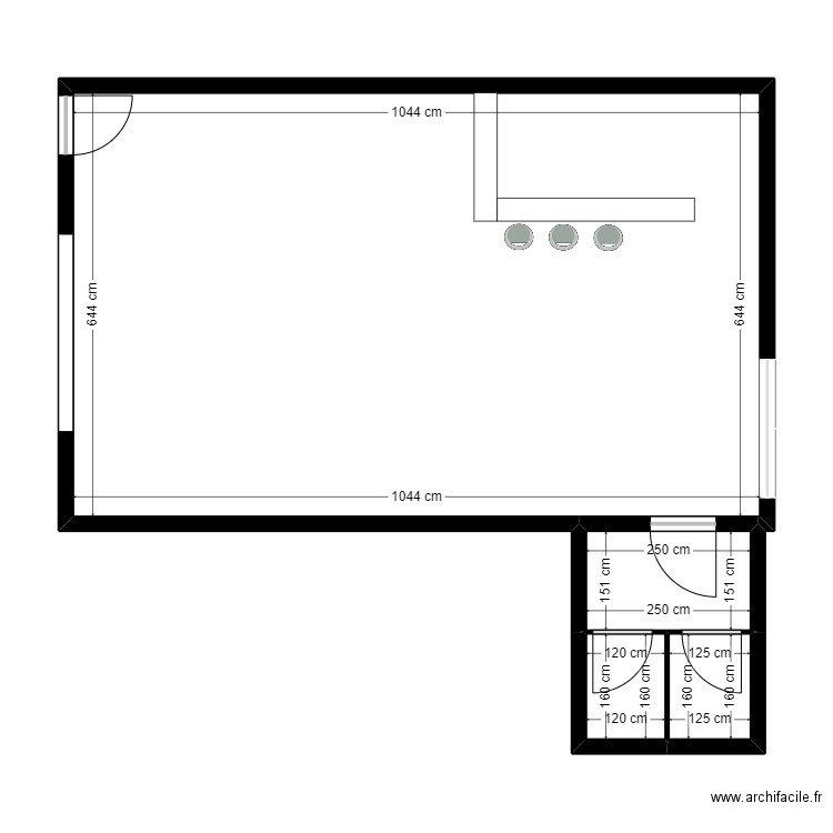 Bohème. Plan de 4 pièces et 75 m2