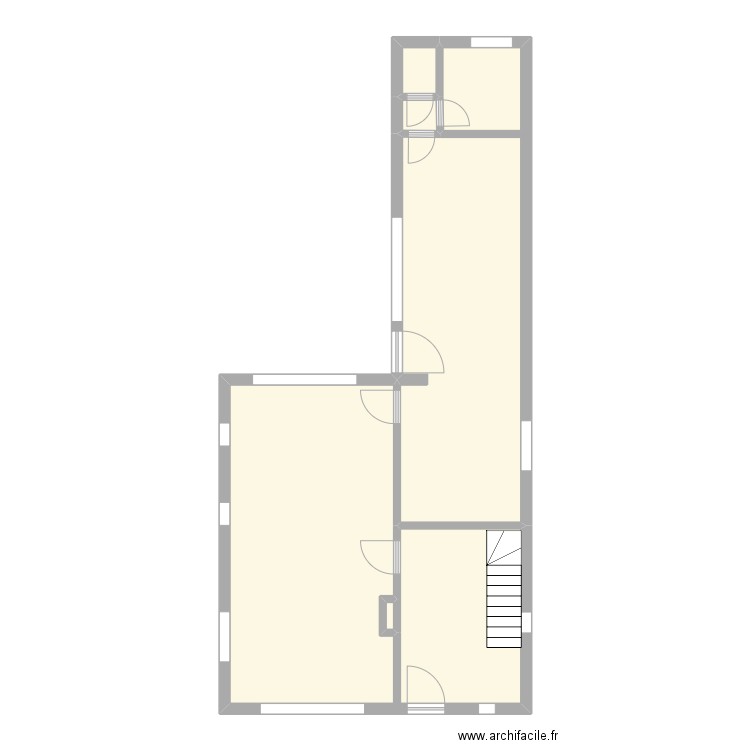 Izegem - Katteboomstraat 58 . Plan de 5 pièces et 74 m2