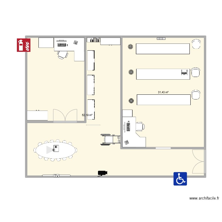 ESTEBAN 11. Plan de 2 pièces et 84 m2