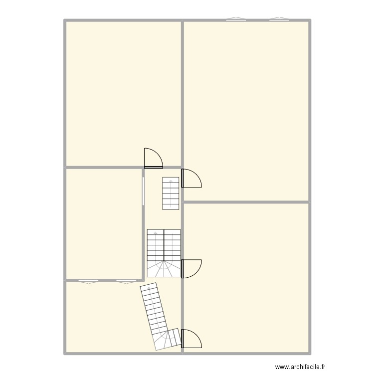 3ème etg. Plan de 5 pièces et 191 m2