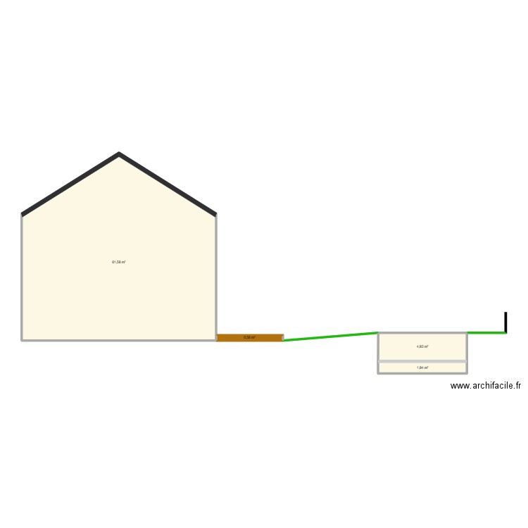 ex plan coupe piscine. Plan de 4 pièces et 69 m2