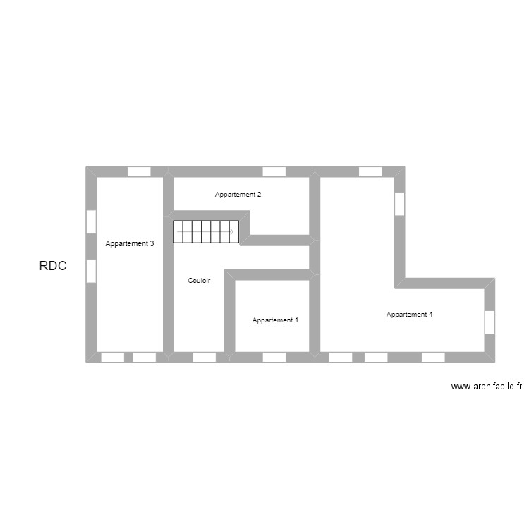 WEILAND VALERIE. Plan de 5 pièces et 34 m2