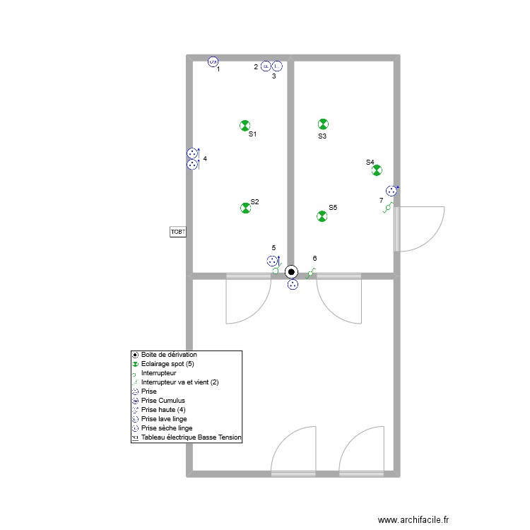 plainfaing.. Plan de 3 pièces et 26 m2