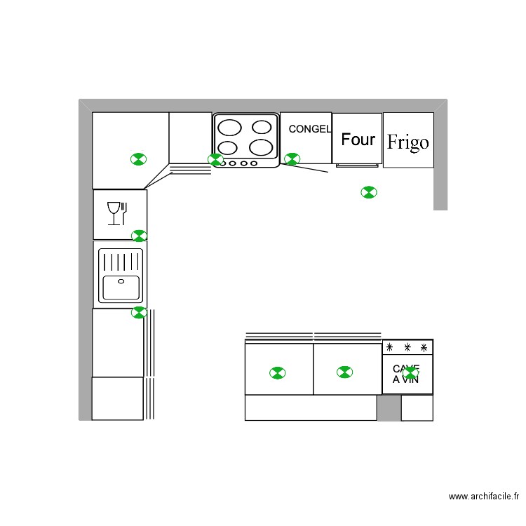 elec cuisine. Plan de 0 pièce et 0 m2