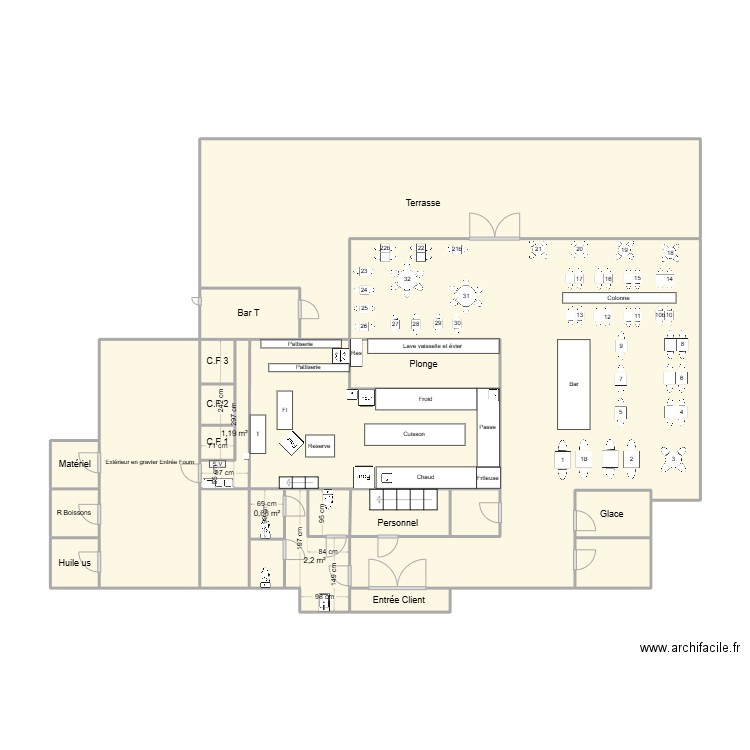 Panorama 2. Plan de 23 pièces et 101 m2