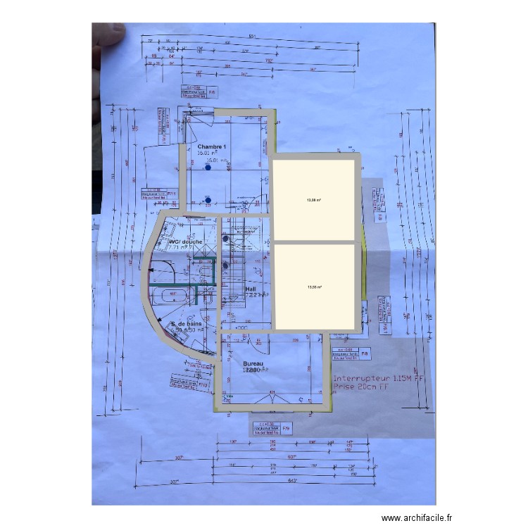 Thomas Sombacour. Plan de 2 pièces et 27 m2