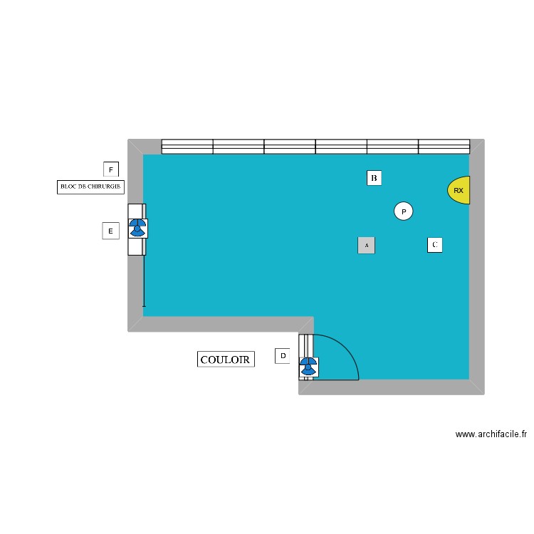 CABINET 2. Plan de 1 pièce et 20 m2