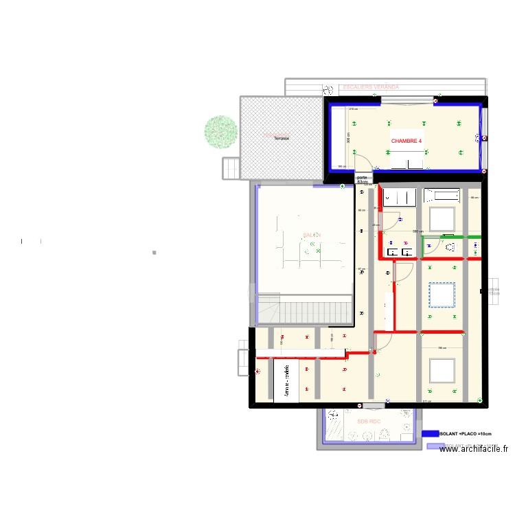 Plan PDC V6. Plan de 23 pièces et 263 m2