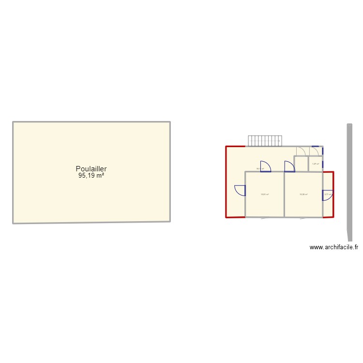 Sandiara Terrasse. Plan de 6 pièces et 138 m2