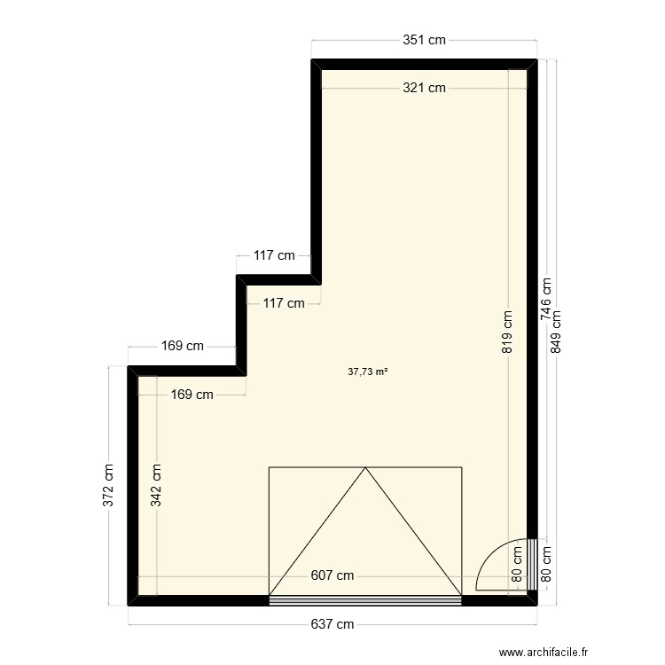 Plan garage Essigny . Plan de 1 pièce et 38 m2