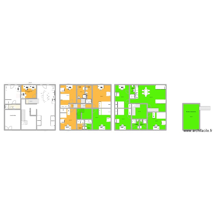 Hambursin 10. Plan de 21 pièces et 239 m2