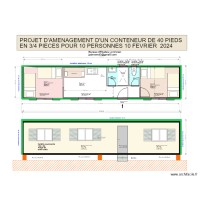 CONTENEUR 40 PIEDS AMENAGEMENT EN 3/4 PIECES 10 FEVRIER 2024