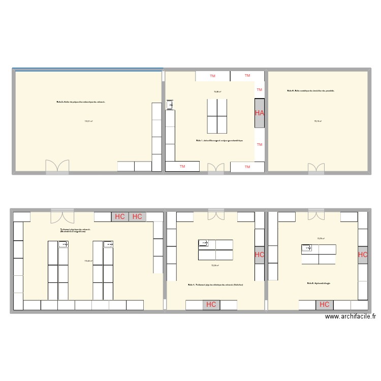 Storages. Plan de 6 pièces et 517 m2