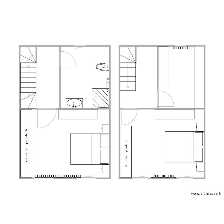 Thimeon. Plan de 6 pièces et 59 m2