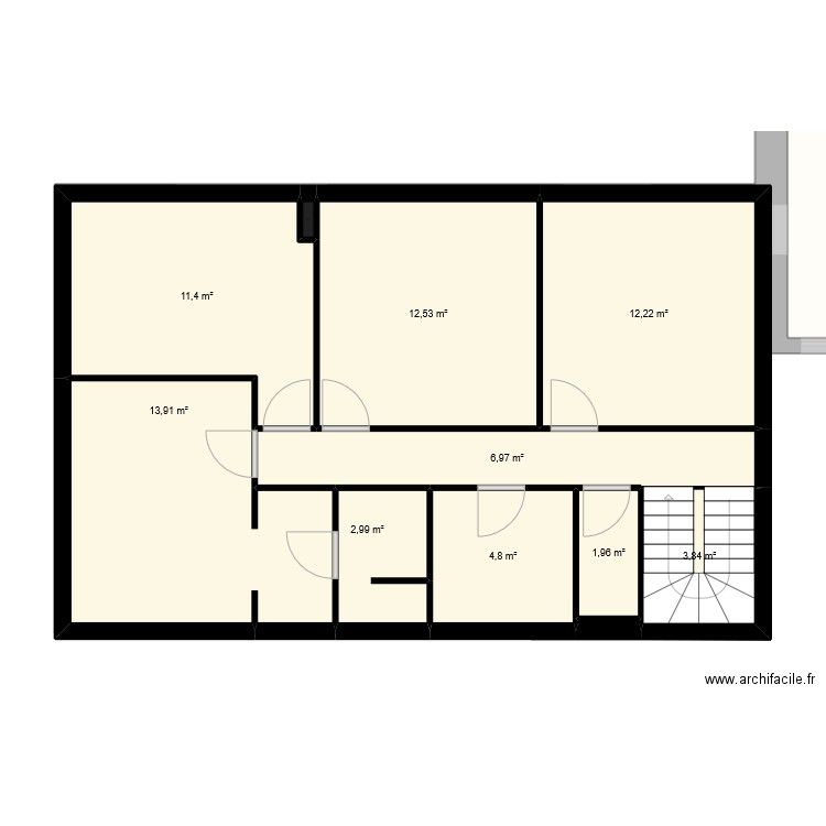 vangout. Plan de 17 pièces et 158 m2