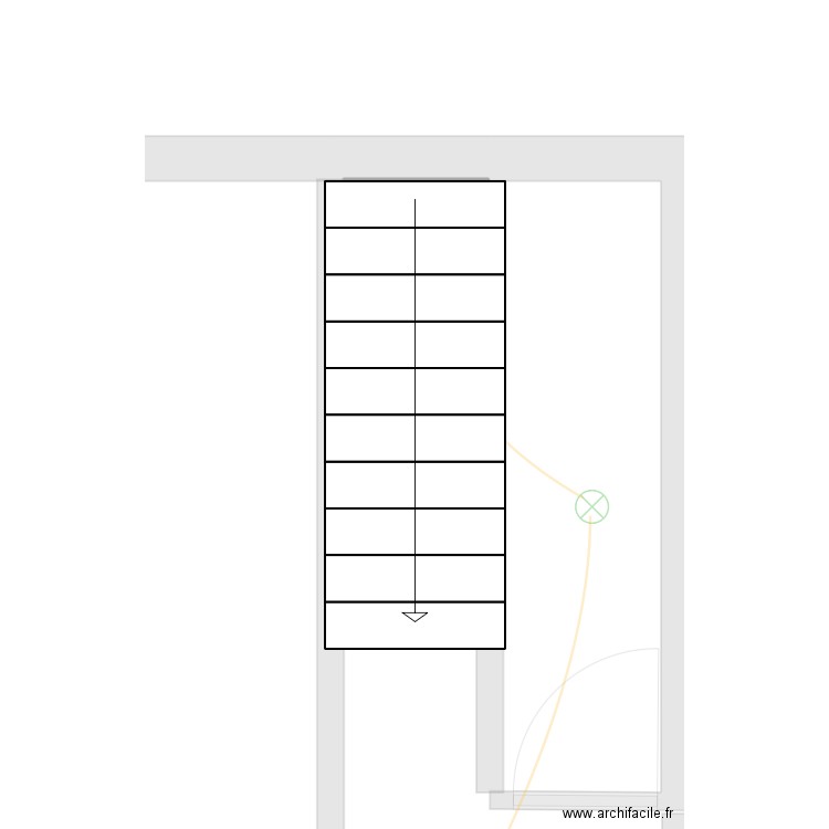 Guersant 75017 . Plan de 1 pièce et 2 m2