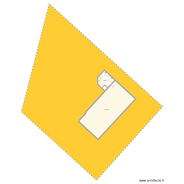 DE VROET. Plan de 2 pièces et 121 m2