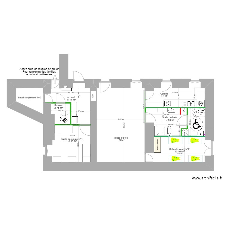 Plan de la MAM projet 5. Plan de 0 pièce et 0 m2