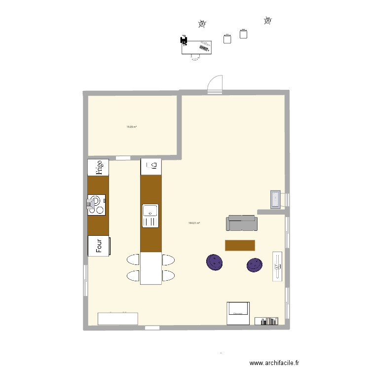  maison . Plan de 2 pièces et 163 m2