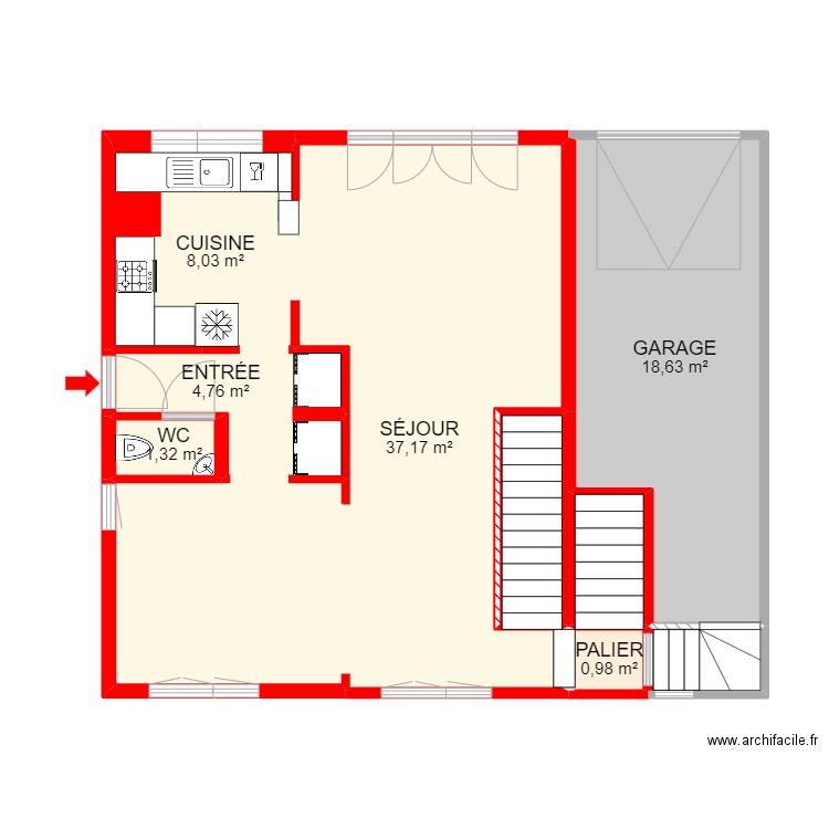 BI 17986 - . Plan de 34 pièces et 246 m2