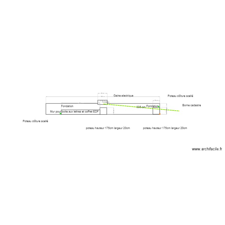 Fondation portail coulissant2. Plan de 0 pièce et 0 m2