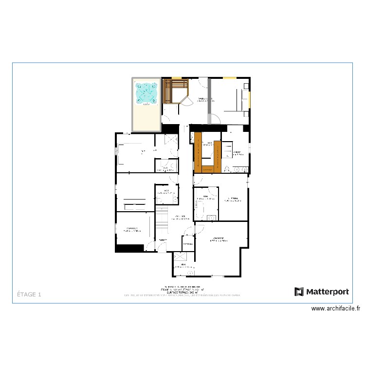 bionnay rc. Plan de 1 pièce et 10 m2