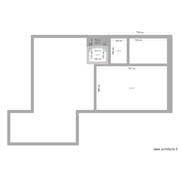 st lys 1. Plan de 4 pièces et 49 m2