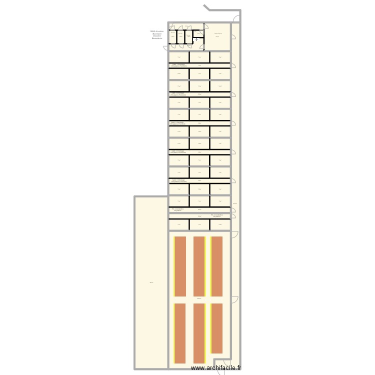 Plan PS Cochette Porcinière 2024. Plan de 53 pièces et 940 m2