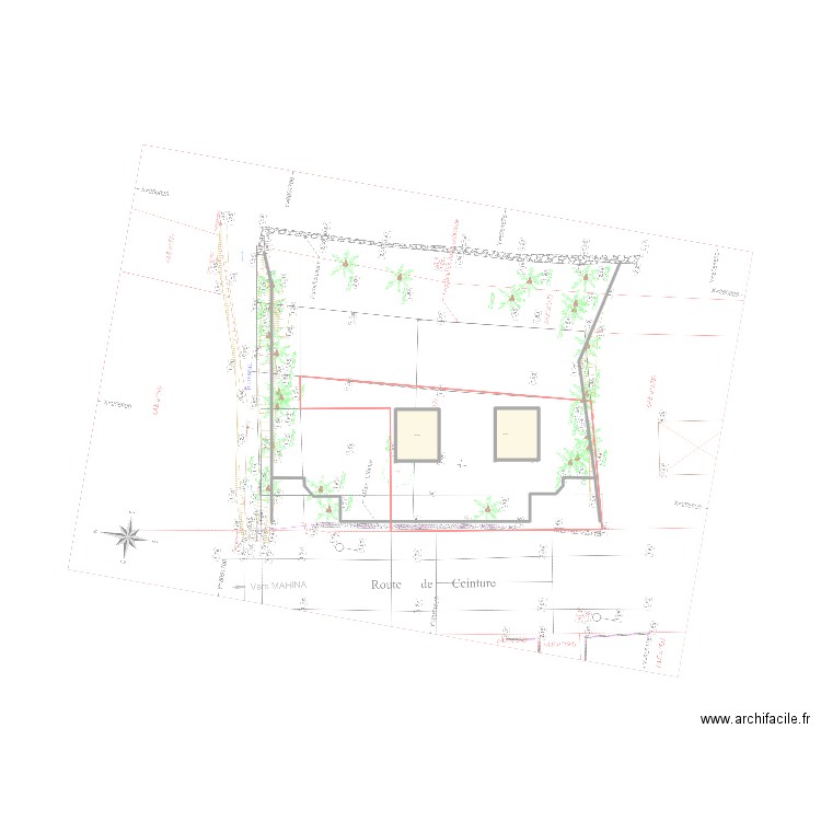 ZONE CONSTRUCTION. Plan de 2 pièces et 57 m2