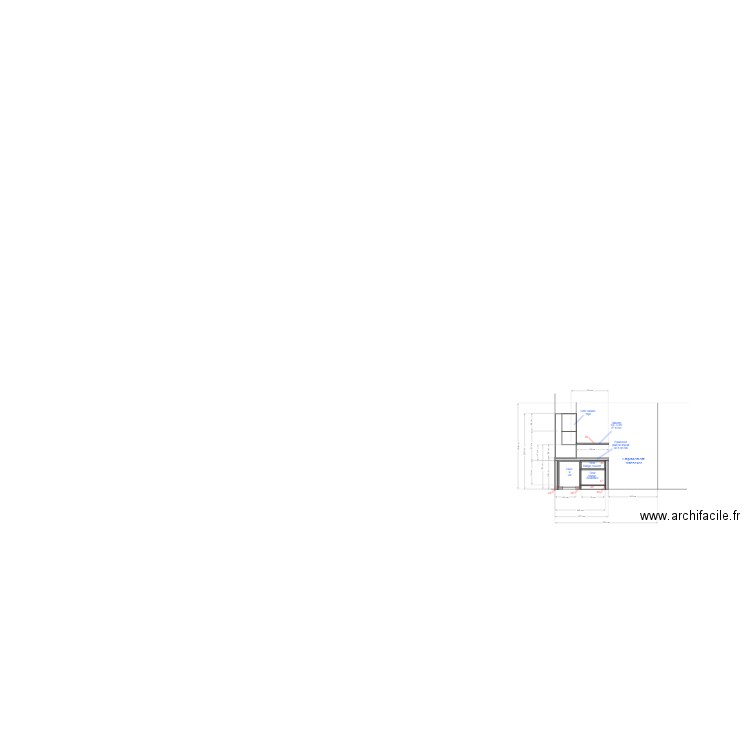 Sibony - Cuisine côté vaisselier menuisier. Plan de 0 pièce et 0 m2