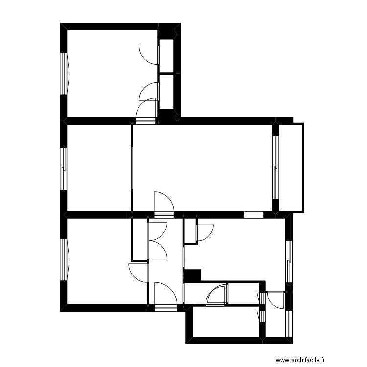 CROUZET VALENCE. Plan de 14 pièces et 69 m2