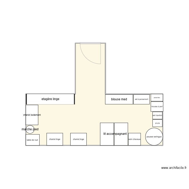 médecine 3 libramont. Plan de 1 pièce et 13 m2