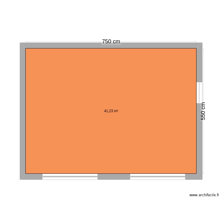 Garage Juju. Plan de 1 pièce et 41 m2