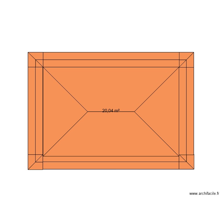 ma chambre. Plan de 1 pièce et 20 m2