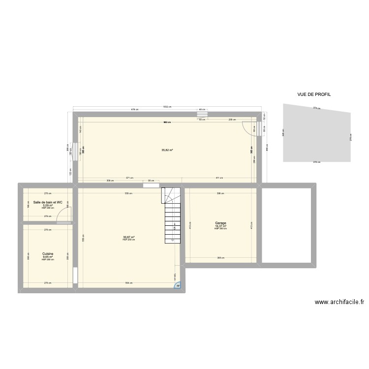 plan ext menuiserie2r. Plan de 5 pièces et 98 m2