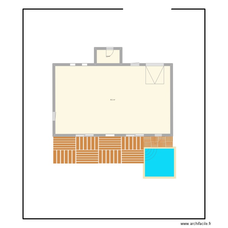 Plan pour piscine - Plan 2 pièces 99 m2 dessiné par mathiasdou