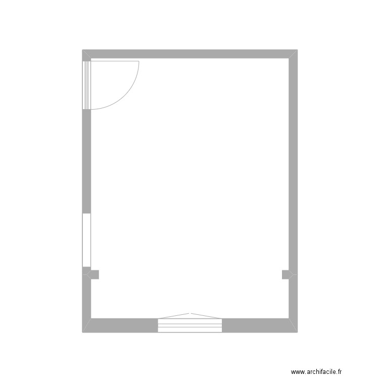 Cuisine. Plan de 1 pièce et 18 m2