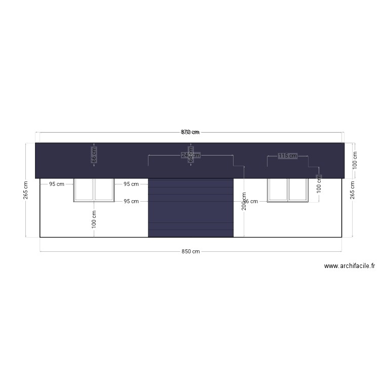 Face. Plan de 0 pièce et 0 m2