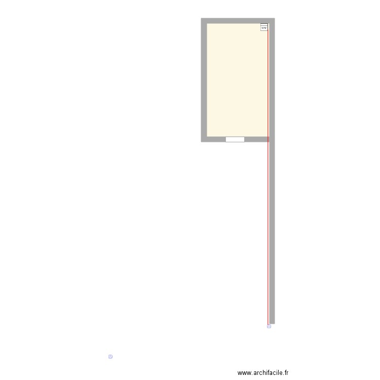 borne r5. Plan de 1 pièce et 16 m2