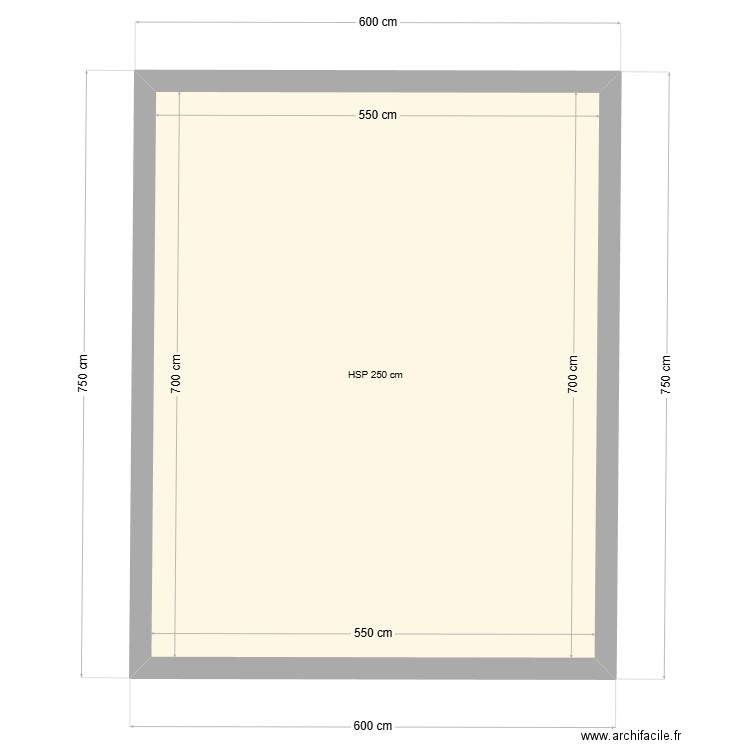 plan mesure. Plan de 1 pièce et 38 m2