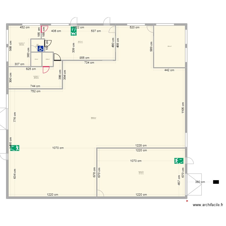 plan salle narosse! VIDE 30/07/2024. Plan de 9 pièces et 575 m2