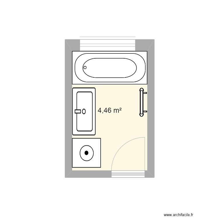 LRM Mercier. Plan de 1 pièce et 4 m2