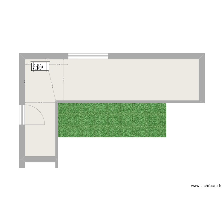 Stanley UE CLIM. Plan de 1 pièce et 19 m2