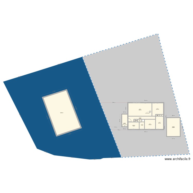 plan de masse avant travaux plus. Plan de 15 pièces et 214 m2