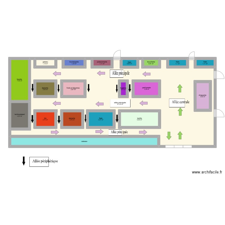 Leclerc Langon. Plan de 20 pièces et 196 m2