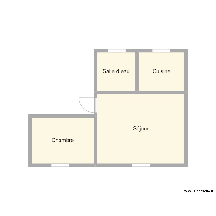 PALN 2406 COGAT - OBSERVATOIRE - R+1. Plan de 4 pièces et 14 m2