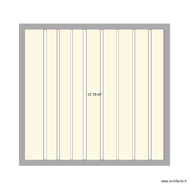 plan calpinage solives et chevrons . Plan de 1 pièce et 38 m2