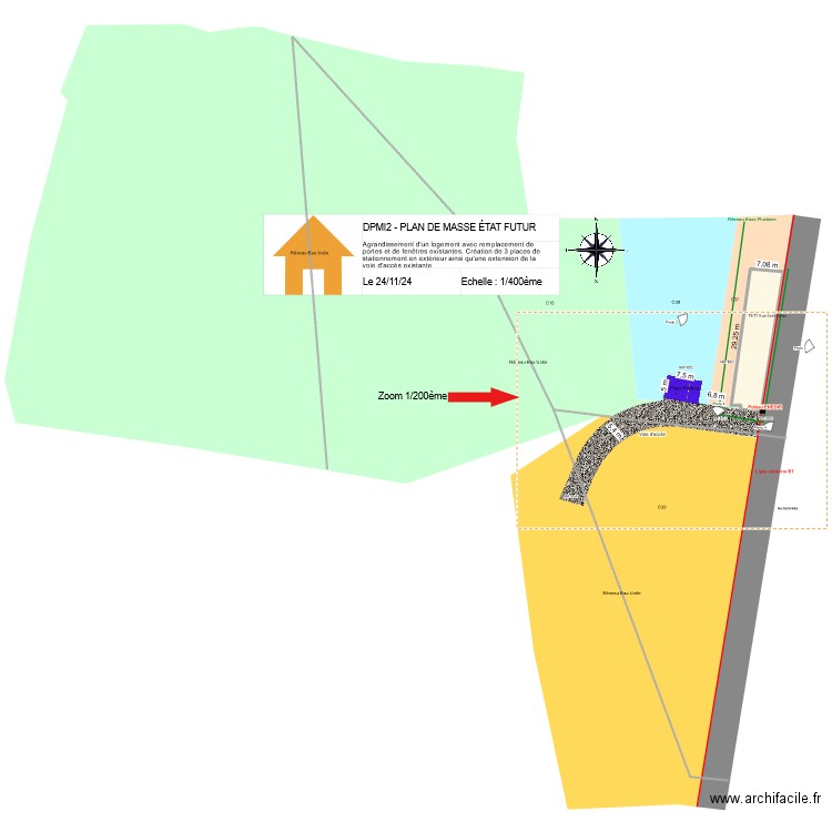 Bourgneuf plan de masse 2. Plan de 2 pièces et 381 m2