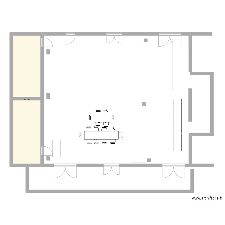 mariage bis. Plan de 1 pièce et 28 m2